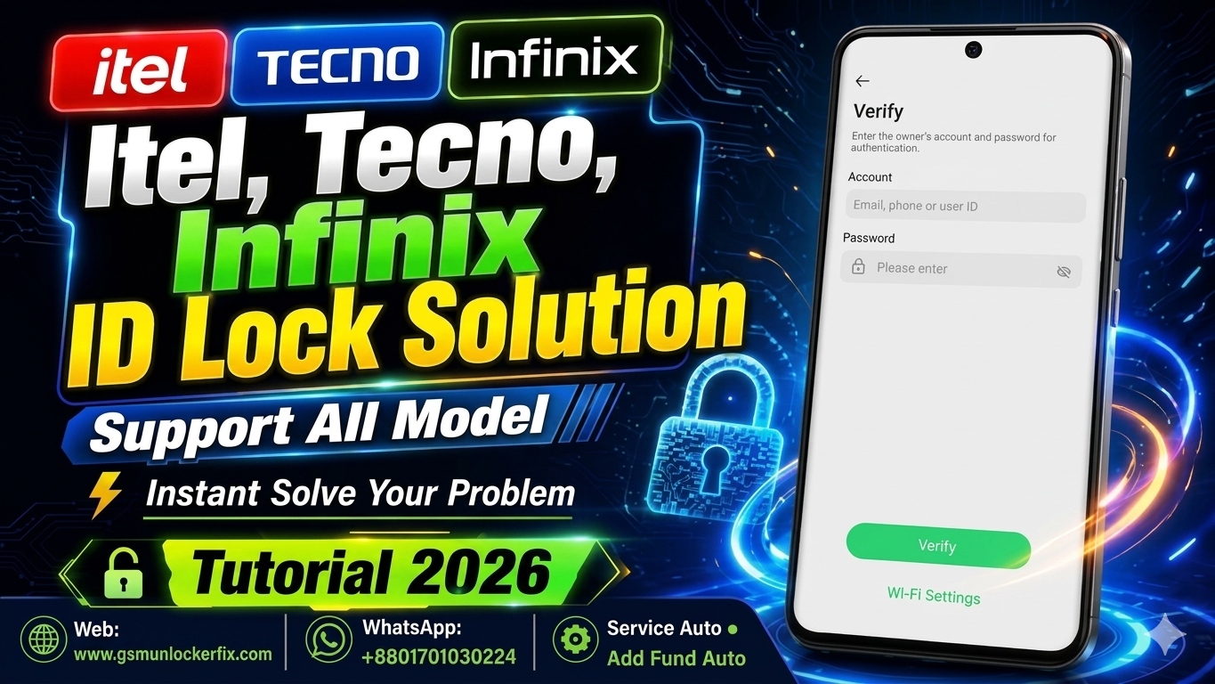 Tecno - Infinix & Itel - Cloud ID Remove Officially OFF All Model Supported API ⚽